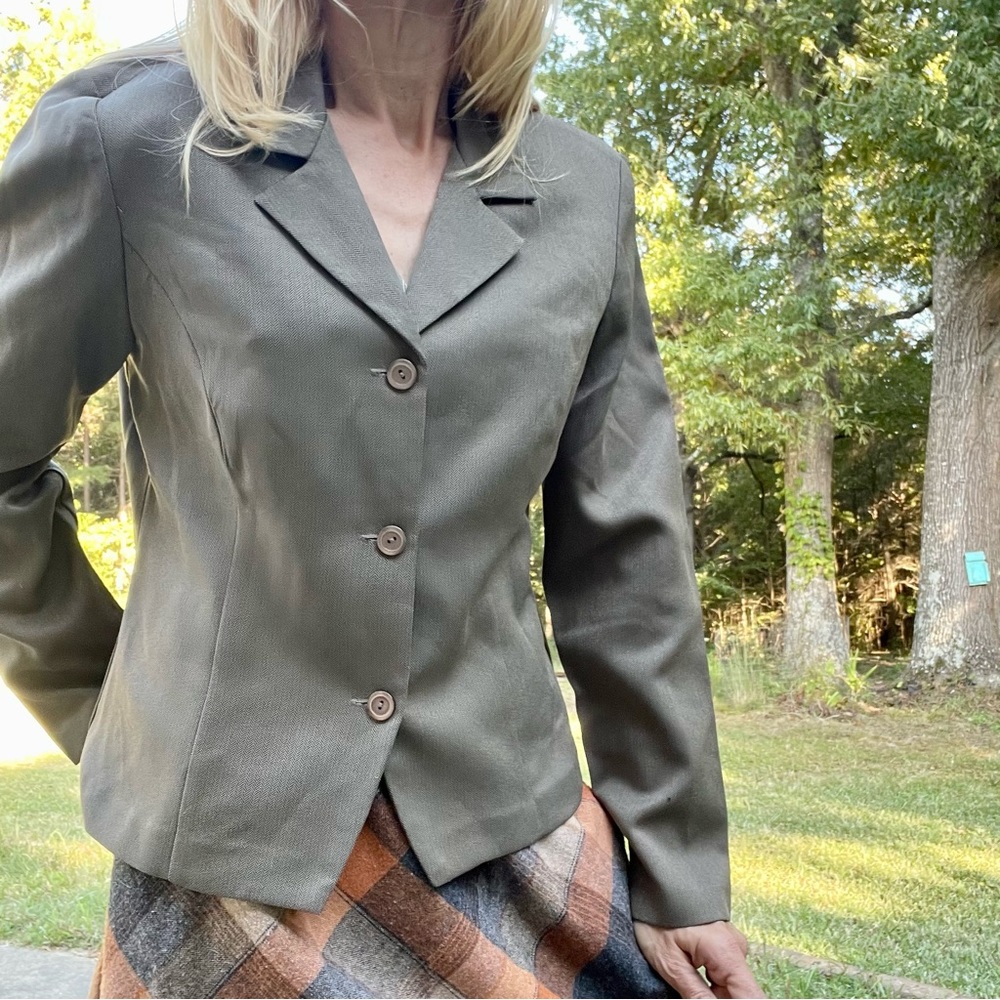 Y2K Brown Blazer by DBY ltd medium